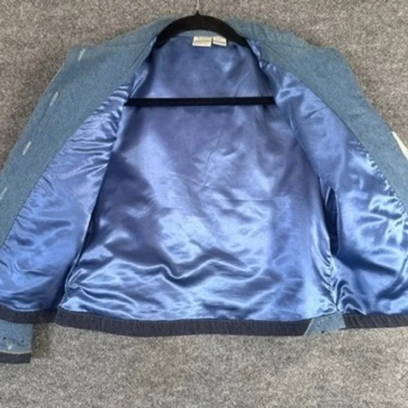 Patchwork Denim 100% Cotton Jacket Sz M Art to Wear Shabby Chic Hippie Bohemian - Picture 3 of 16